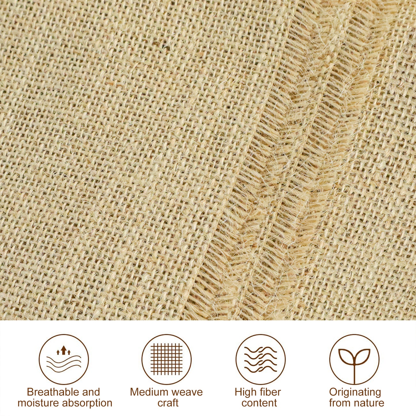 burlap fabric roll Natural burlap High Density Jute Fiber Material for Home Decor-Heavy