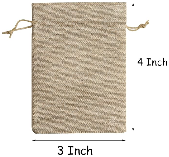 Burlap Gift Wrap Bags