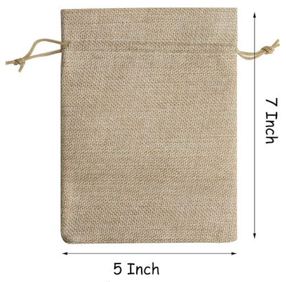 Burlap Gift Wrap Bags